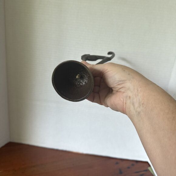 Tall Cat Metal Figurine 9.25” Tall On Metal Pedestal (NOT a bell) Modern Art - Picture 6 of 11